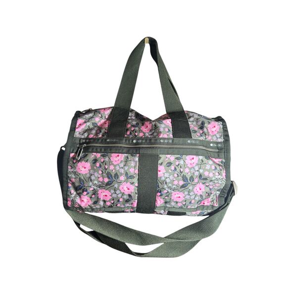 Lesportsac Essential Cr Small Weekender
Pink Rosette NWOT green pink black - Picture 2 of 11